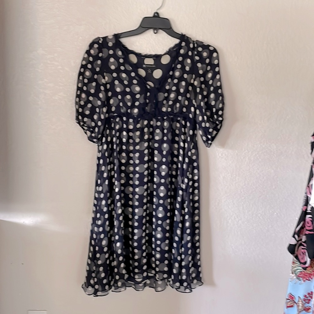 Navy Silk Dress by INC size 10
